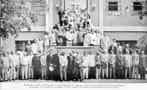 A photo of the Arechabala employees with 25 years or more of service in 1954. Each year the firm would raffle off a house among its workers. (Check to see if you see any evidence of the supposed racism of which Fidel Castro acuses the 