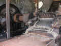 This machine squeeses out the sugar cane @ St Antoine River Destillery